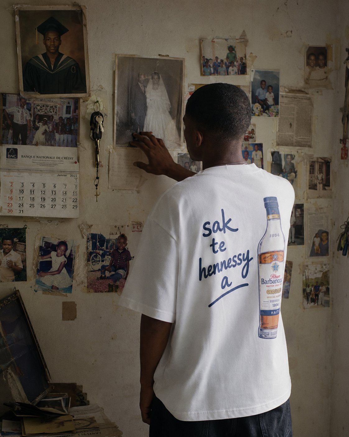 Pinning photographs to a memory wall